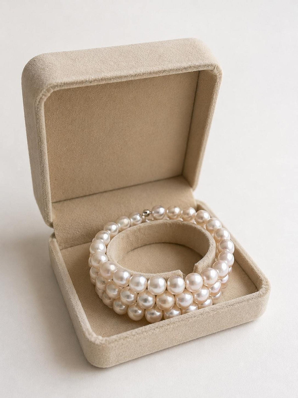 Multi-Strand Pearl Cuff Bracelet, Elegant Bridal Jewelry for Weddings