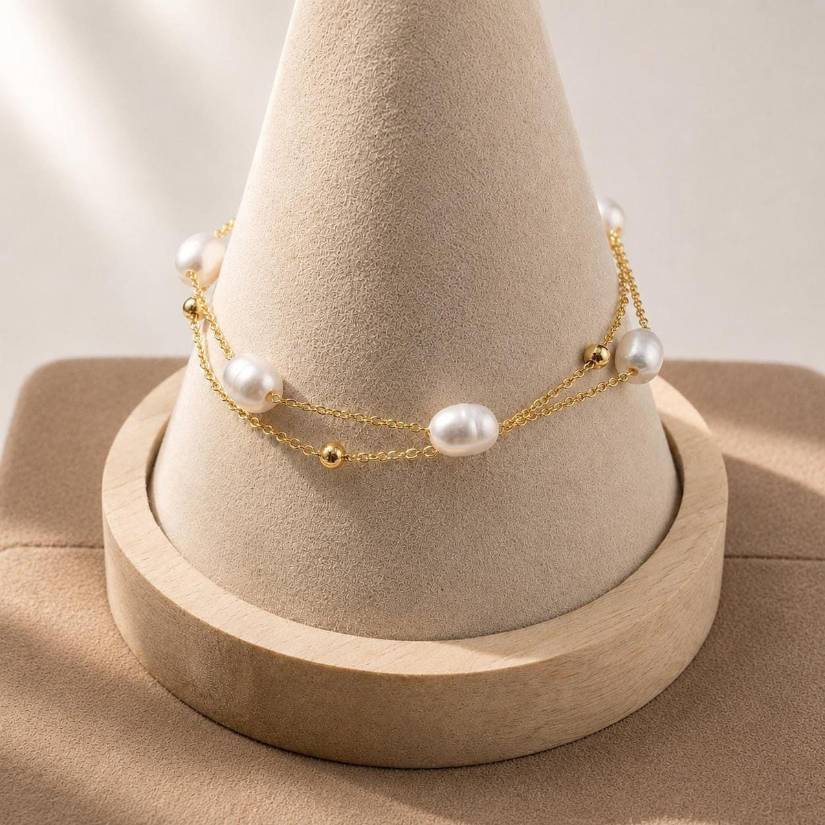 Pearl Bracelet for Brides – Dainty Wedding Jewellery, Gold Plated