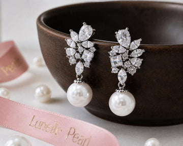 The Duchess Pearl Drop Earrings – Crystal Bridal Wedding Jewellery