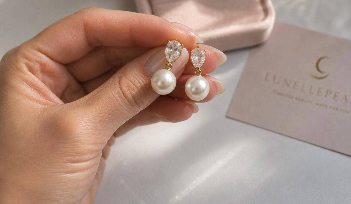 Bridal Pearl Drop Earrings