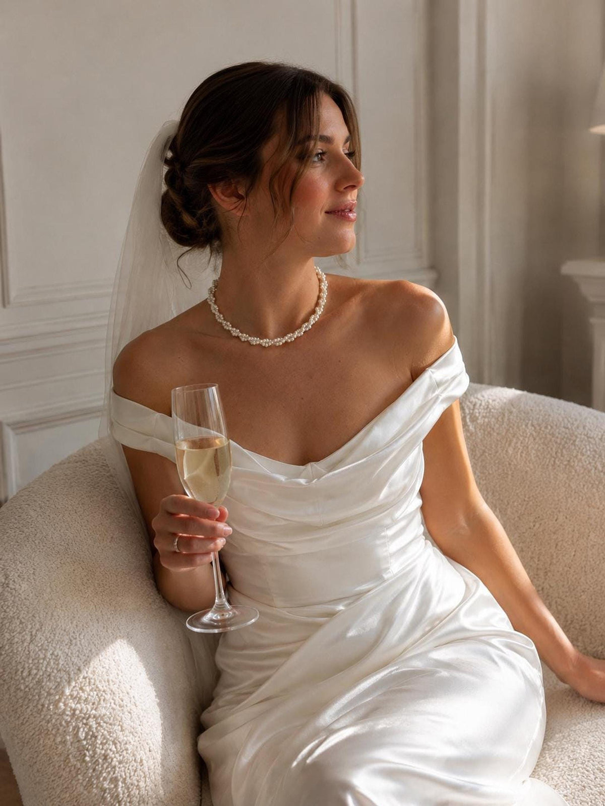 Aurora Pearl Bridal Necklace