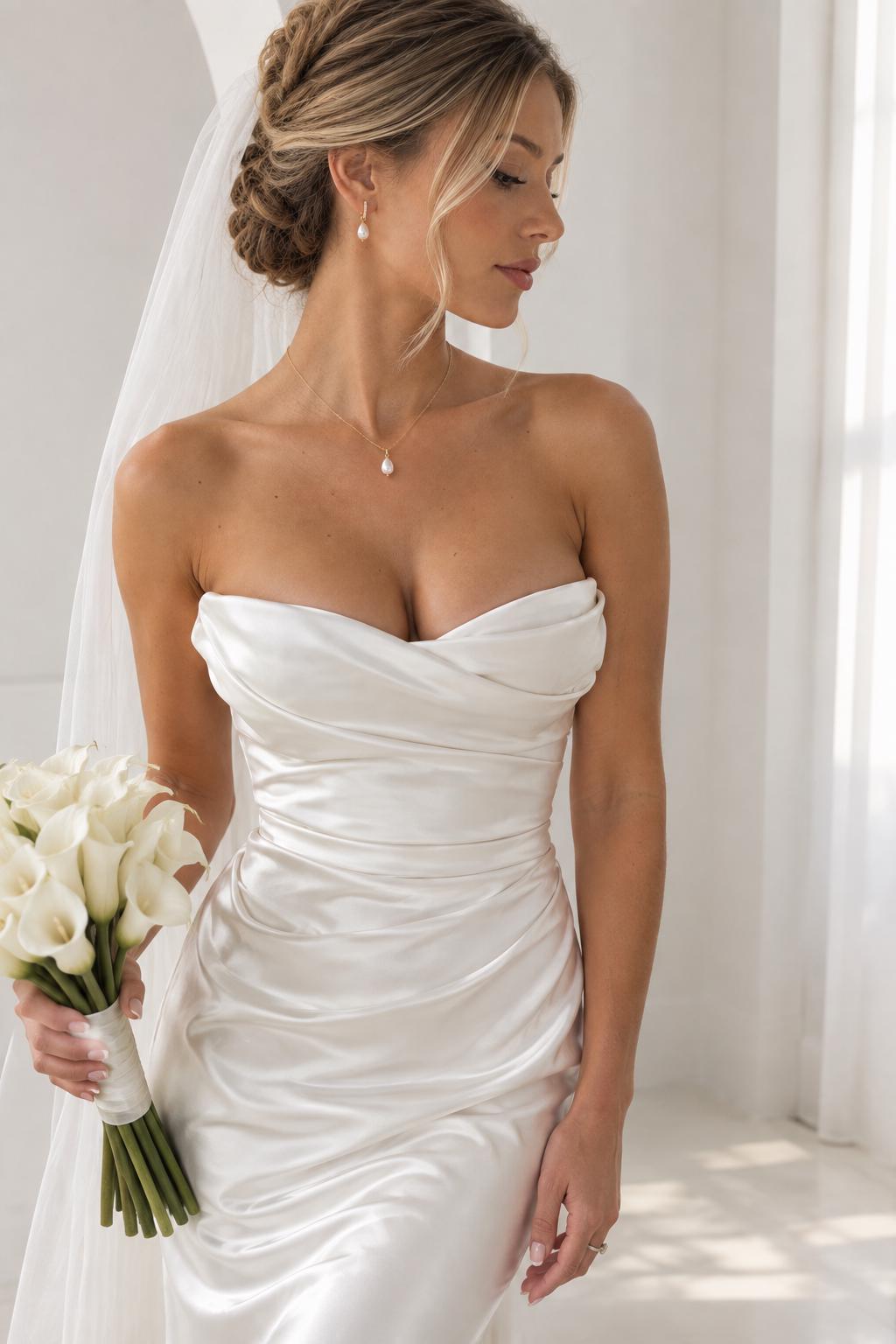 Teardrop Pearl Bridal Jewelry Set