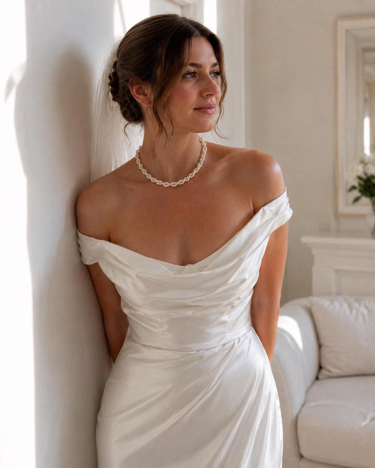 Aurora Pearl Bridal Necklace