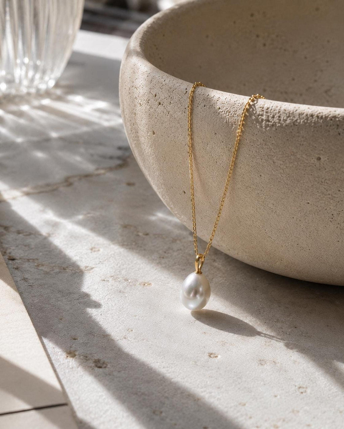 Dainty Pearl Pendant Necklace | 14k Gold Plated Bridal Necklace And Silver Gift for Her