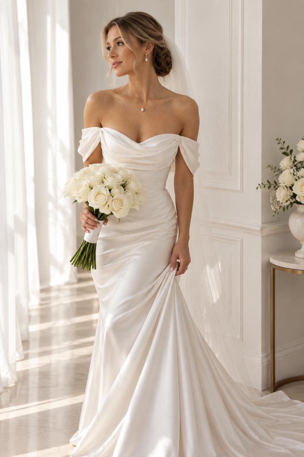 Teardrop Pearl Bridal Jewelry Set